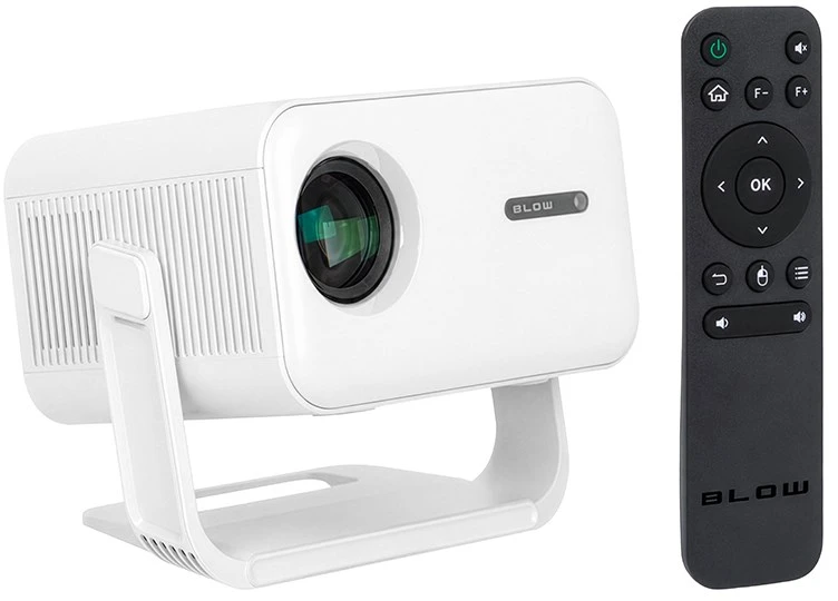 Nešiojamas projektorius BLOW AndroidTV FullHD MaxView, baltas