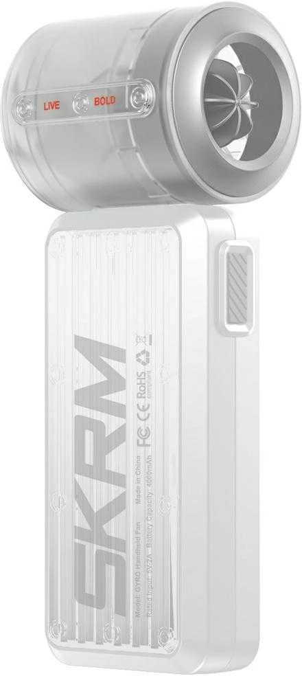 Rankinis ventiliatorius Skinarma Gyro 4000 mAh baltos spalvos