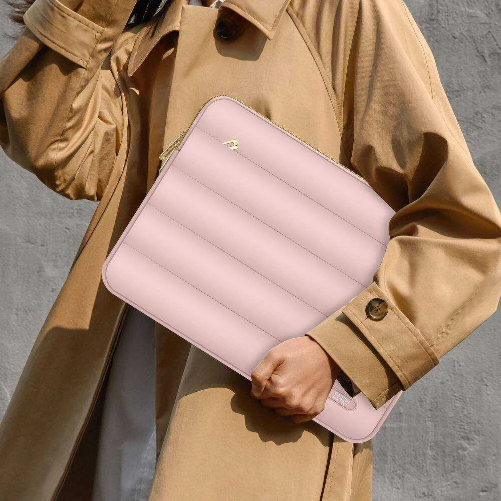 Nešiojamo kompiuterio dėklas 13″ – 14″ Tech-Protect Puffy Dusty Rose