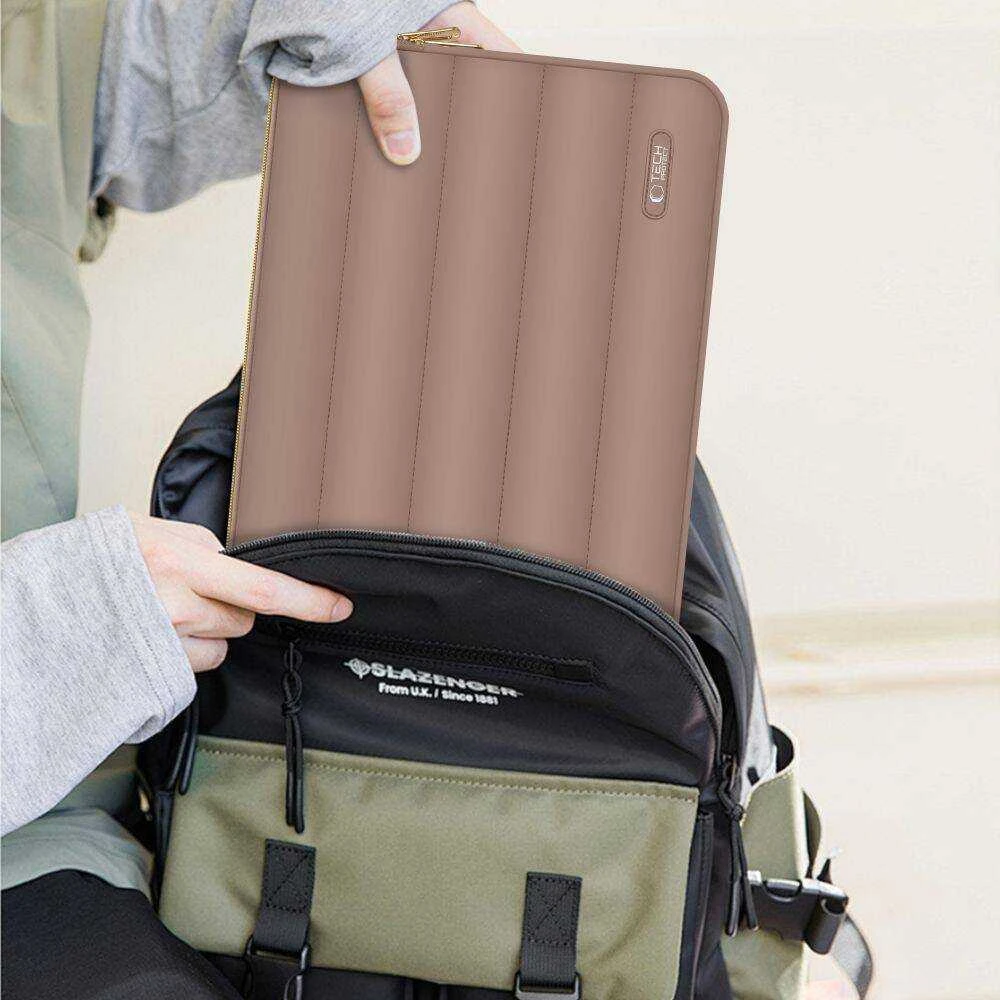 Nešiojamo kompiuterio dėklas 15″ – 16″ Tech-Protect Puffy Walnut