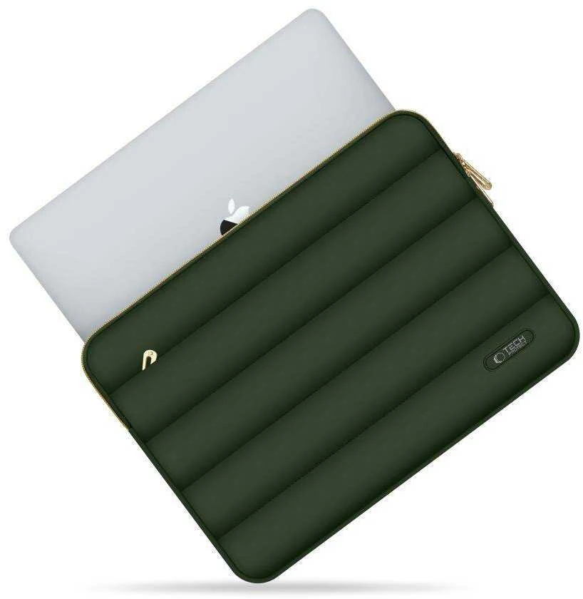 Nešiojamo kompiuterio dėklas 15″ – 16″ Tech-Protect Puffy Army Žalias