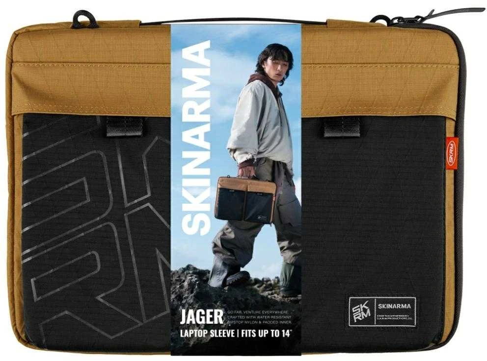 Nešiojamo kompiuterio dėklas Skinarma Jager 14" rudos spalvos
