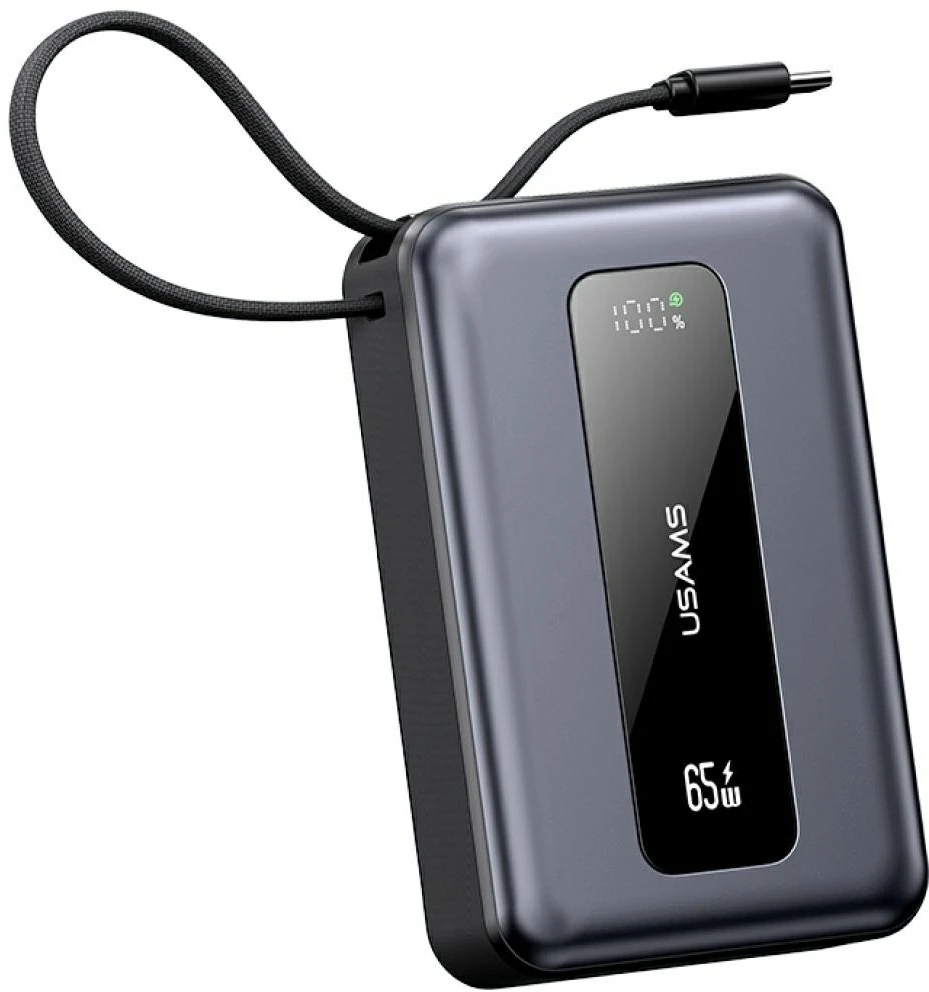 Nešiojamoji baterija USAMS XH serija CD243 20000mAh 65W, tamsinti