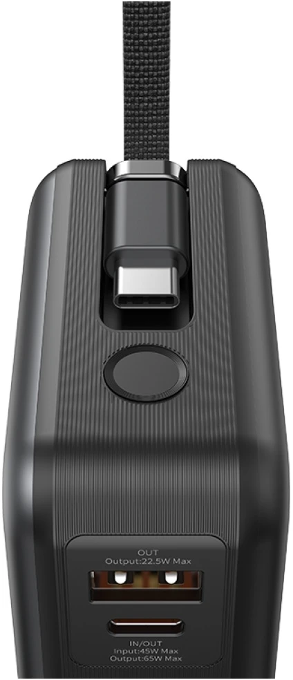 Nešiojamoji baterija USAMS XH serija CD243 20000mAh 65W, tamsinti