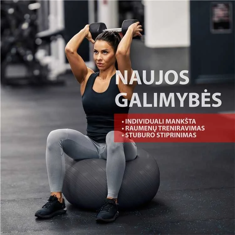 Nesprogst. gimnastikos kamuolys OUTLINER LS3222, Ø85 cm, PVC