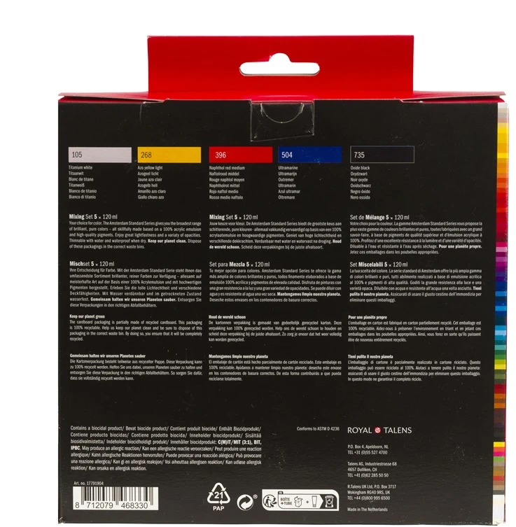 Nežinomas DAŽAI AKRILILIAI RINKIN MIXING 5X120ML