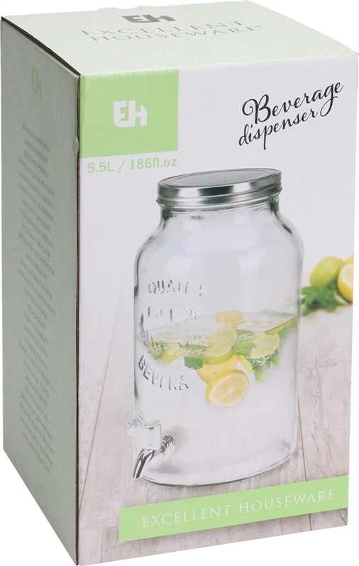 Nežinomas Stiklainis su kraneliu stiklinis 5,5 l