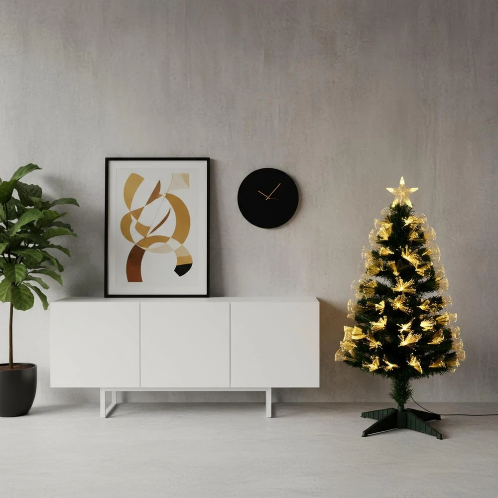 Christmas Decoration ŠVIESOLAIDINĖ DEKORATYVINĖ EGLUTĖ ŠILTA BALTA 90CM 220309
