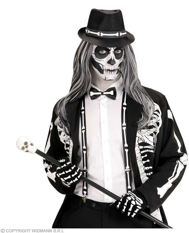 Widmann Nežinomas Kostiumas SKELETON 01158, aukso/juoda, tekstilė, 4 vnt.