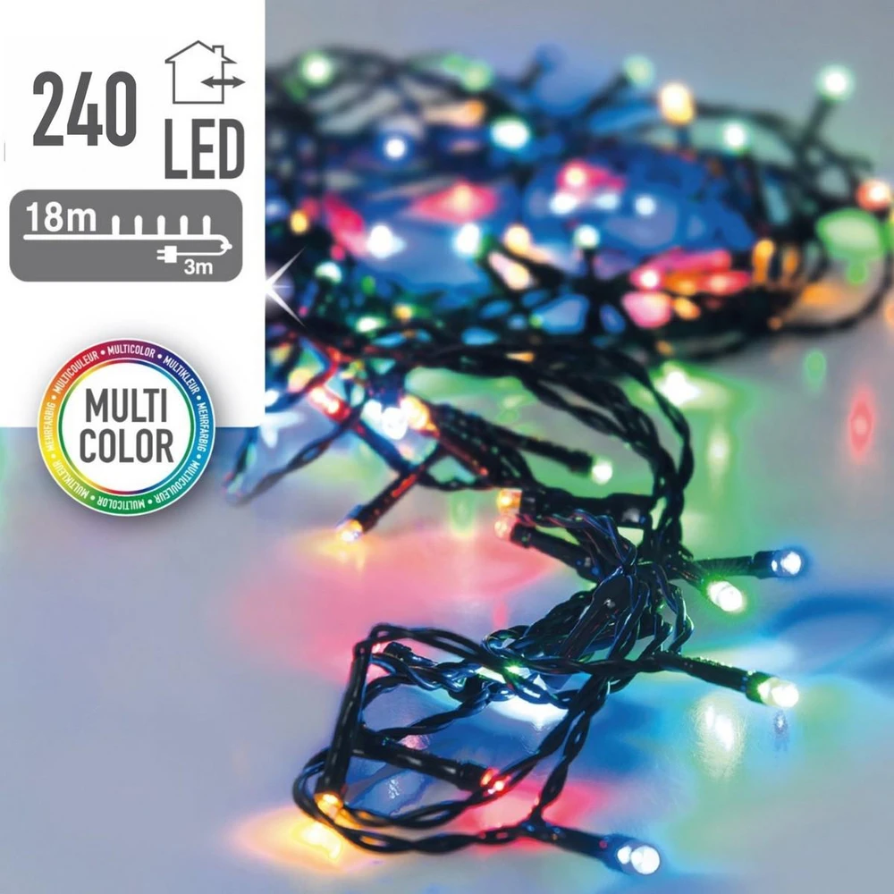 Christmas Decoration KALĖDINĖS LEMPUTĖS GIRLIANDA 240 LED SU LAIKMAČIU MULTICOLOR 809580