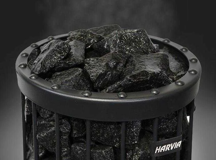 HARVIA Nežinomas Saunos akmenys, juodasis vulkanitas, 5 – 10 cm, 20 kg