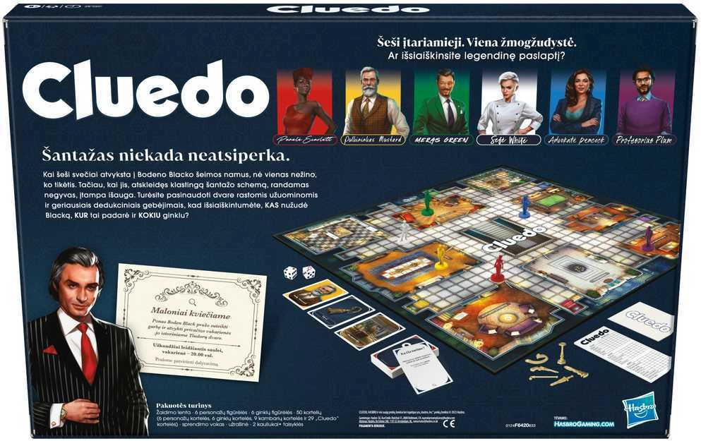 CLUEDO Klasikinis paslapčių žaidimas, lietuvių k.