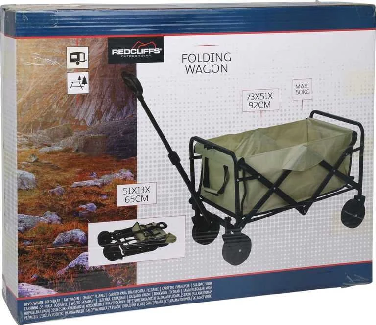 Dymo SULANKSTOMAS TURISTINIS PAPLŪDIMIO VEŽIMĖLIS 71X50X48CM SU RANKENA REDCLIFFS 940313