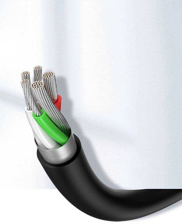 Nikeliu dengtas USB-C kabelis UGREEN 1m juodas