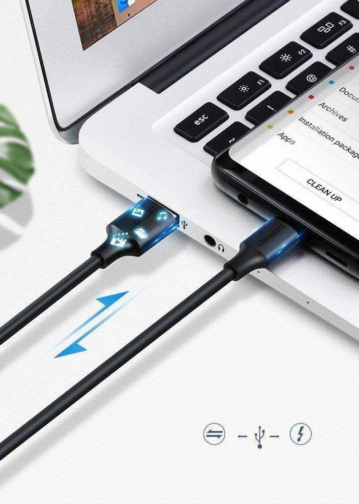 Nikeliu dengtas USB-C kabelis UGREEN 2m