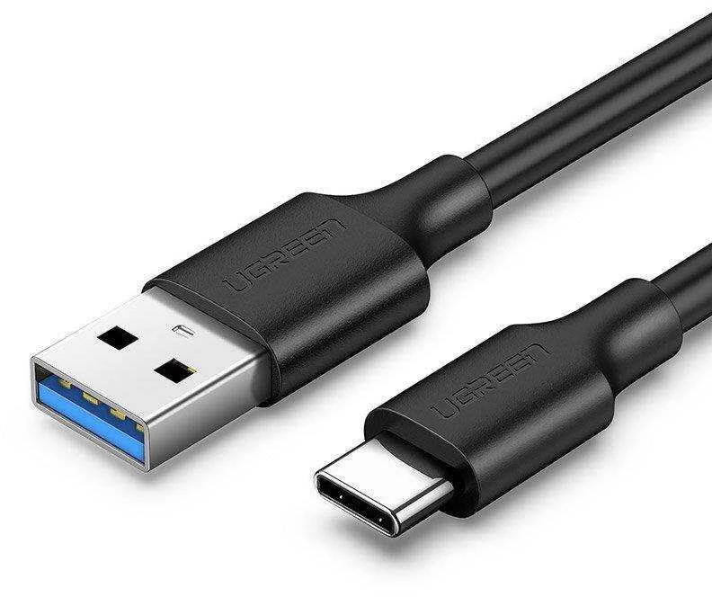 Ugreen US184 20882 USB-A 3.0 / USB-C 3A kabelis 1m – juodos spalvos