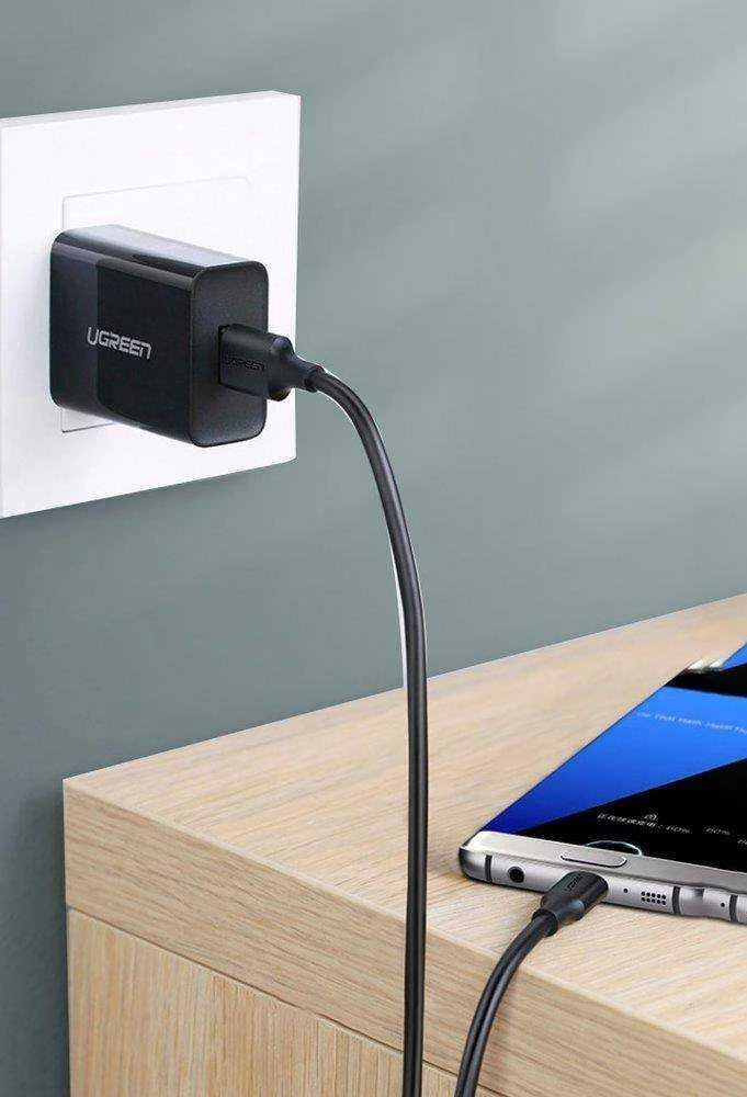 Ugreen US184 20882 USB-A 3.0 / USB-C 3A kabelis 1m – juodos spalvos