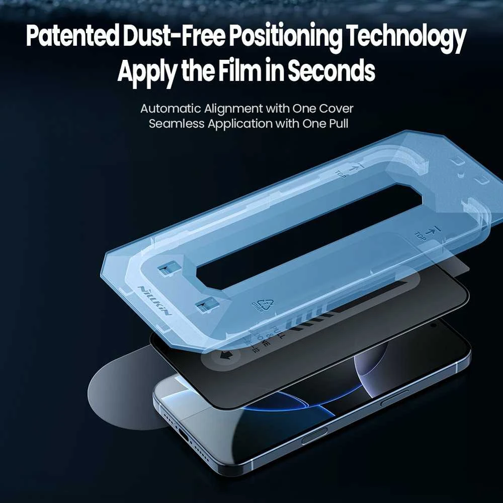 Nillkin Apsauginis stiklas 0.25mm Guardian 2.5D Apple iPhone 16 Pro Juodas (with applicator)