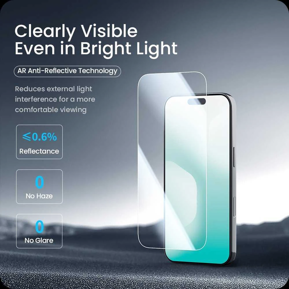 Nillkin Apsauginis stiklas 0.2mm H+ PRO 2.5D Anti-reflective skirtas Apple iPhone 17 Pro (su aplikatoriumi)