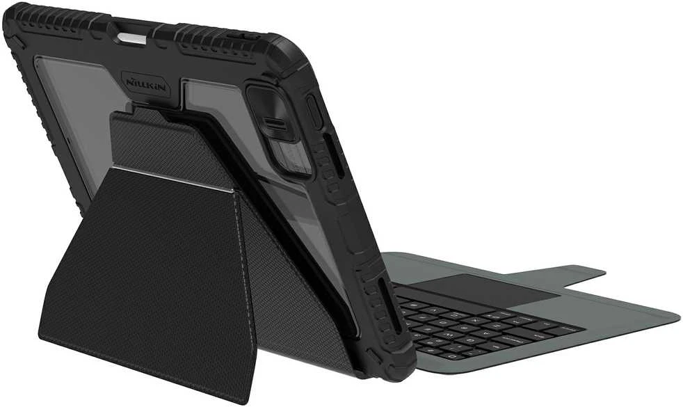 Nillkin Bumper Link Keyboard dėklas (Backlit Version) for iPad 10.9 2022/11 2025 Juodas