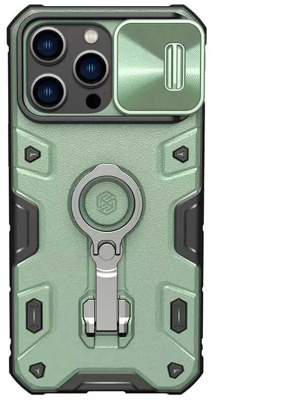 Dėklas Nillkin CamShield Armor Pro Apple iPhone 14 Pro žalias