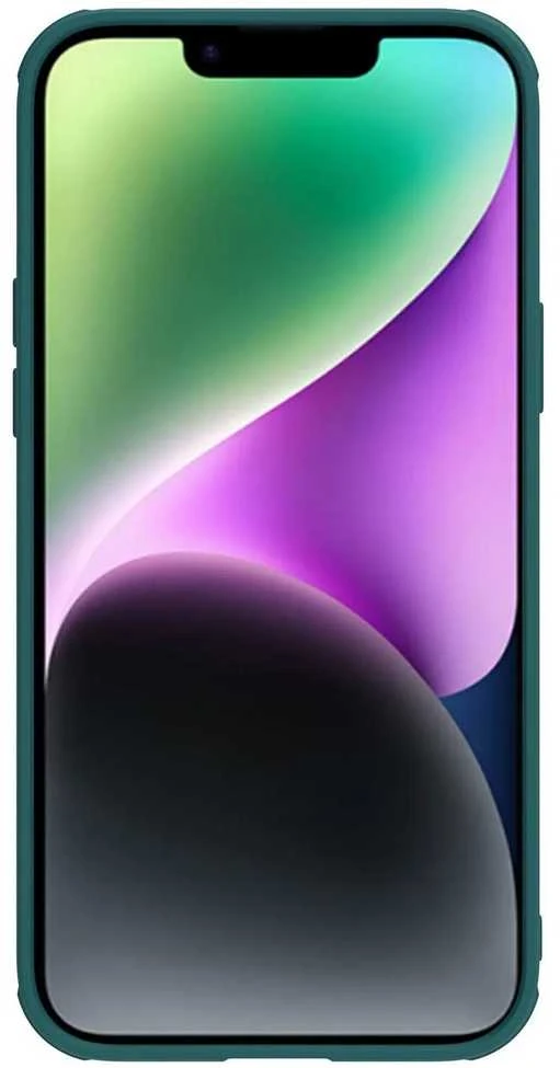 Nillkin CamShield Leather S Apple iPhone 14 Plus with camera dėklas telefonui žalios spalvos