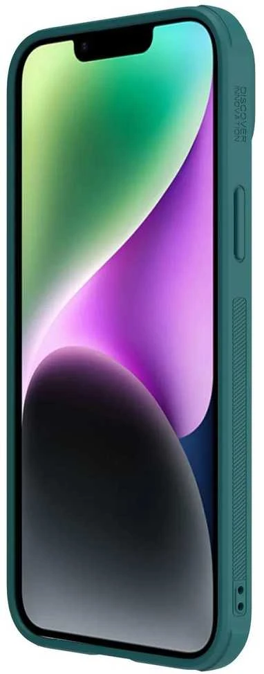 Nillkin CamShield Leather S Apple iPhone 14 Plus with camera dėklas telefonui žalios spalvos