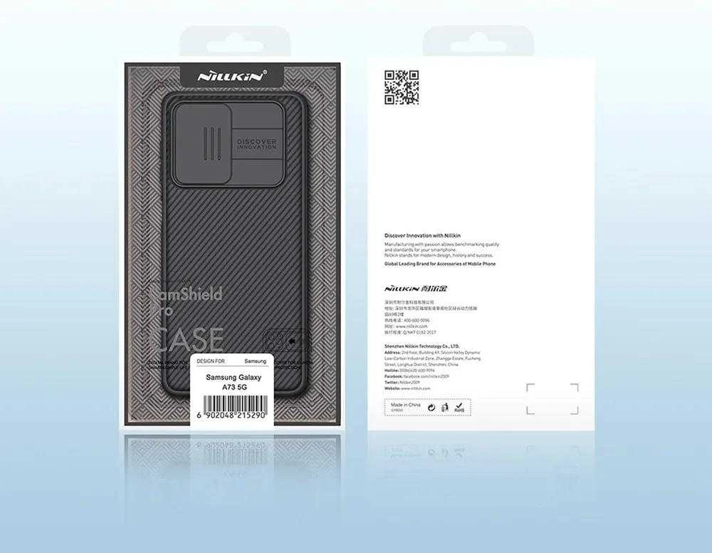 Nillkin CamShield Pro Armored Camera Protector Samsung Galaxy A73 dėklas telefonui mėlynos spalvos