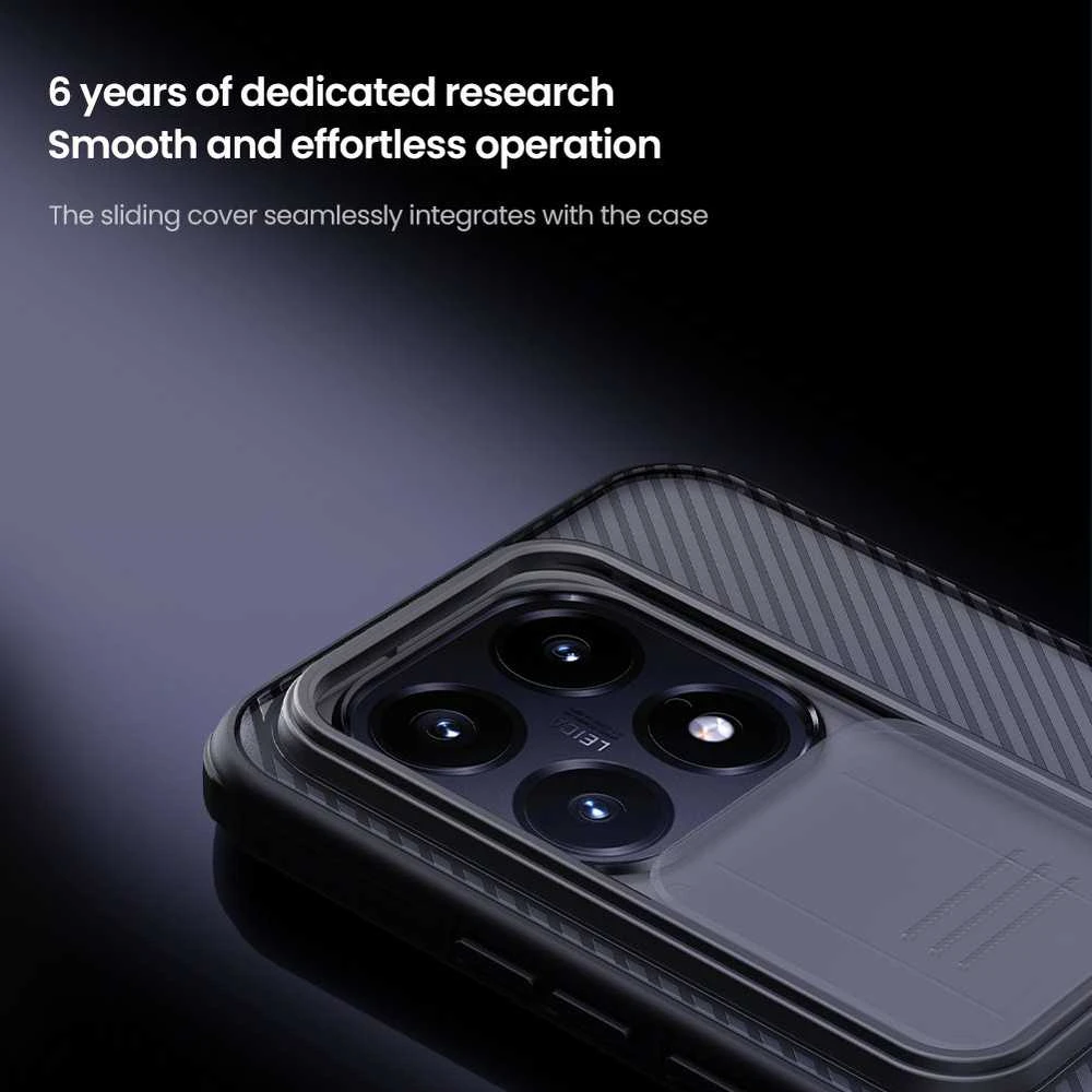Nillkin CamShield PRO Hard dėklas skirtas Xiaomi 15T Transparent juodos spalvos