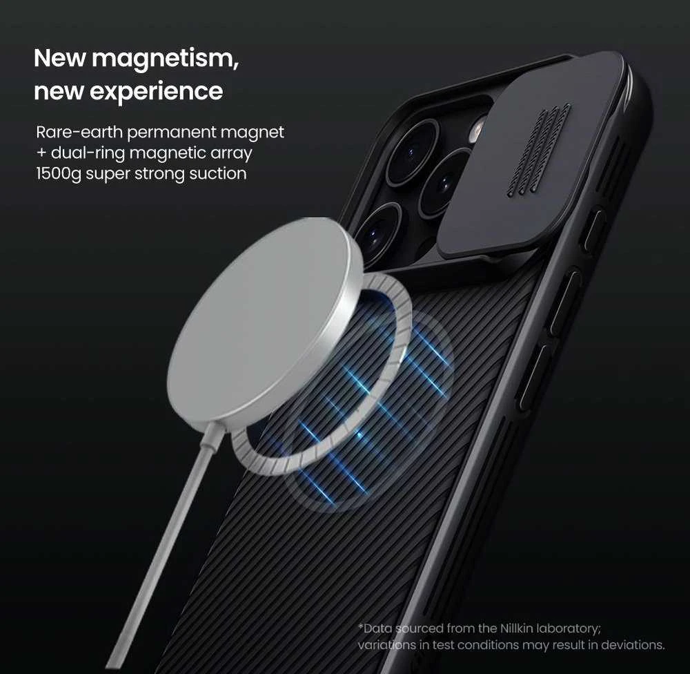 Nillkin CamShield Pro Magnetic Hard Apple iPhone 16 Pro dėklas telefonui juodos spalvos