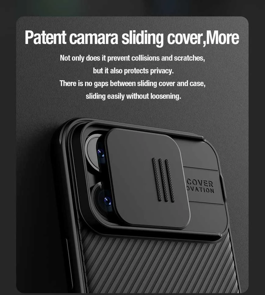 Dėklas Nillkin CamShield Pro Apple iPhone 15 Pro Max žalias