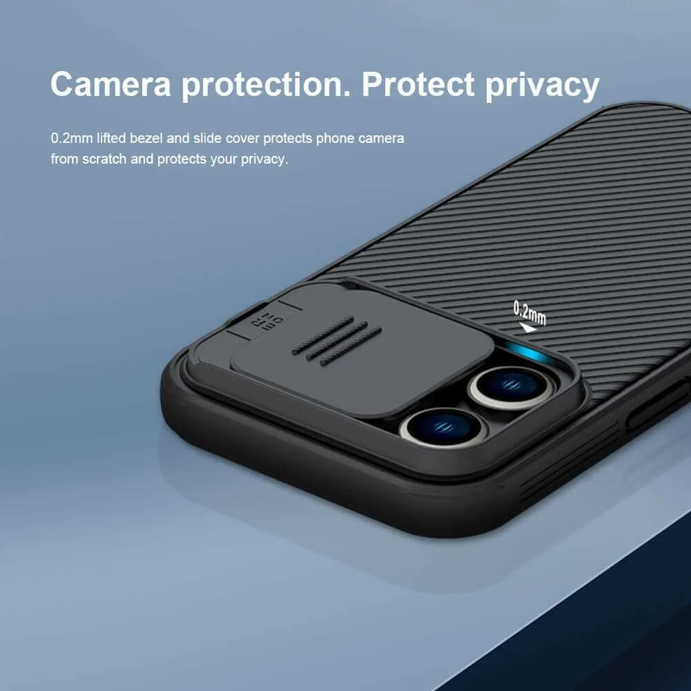 Dėklas Nillkin CamShield Pro Apple iPhone 14 Pro žalias