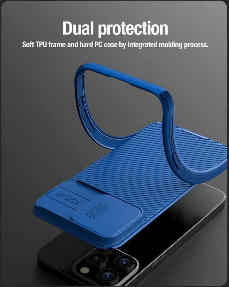 Dėklas Nillkin CamShield Pro Apple iPhone 15 Pro Max žalias