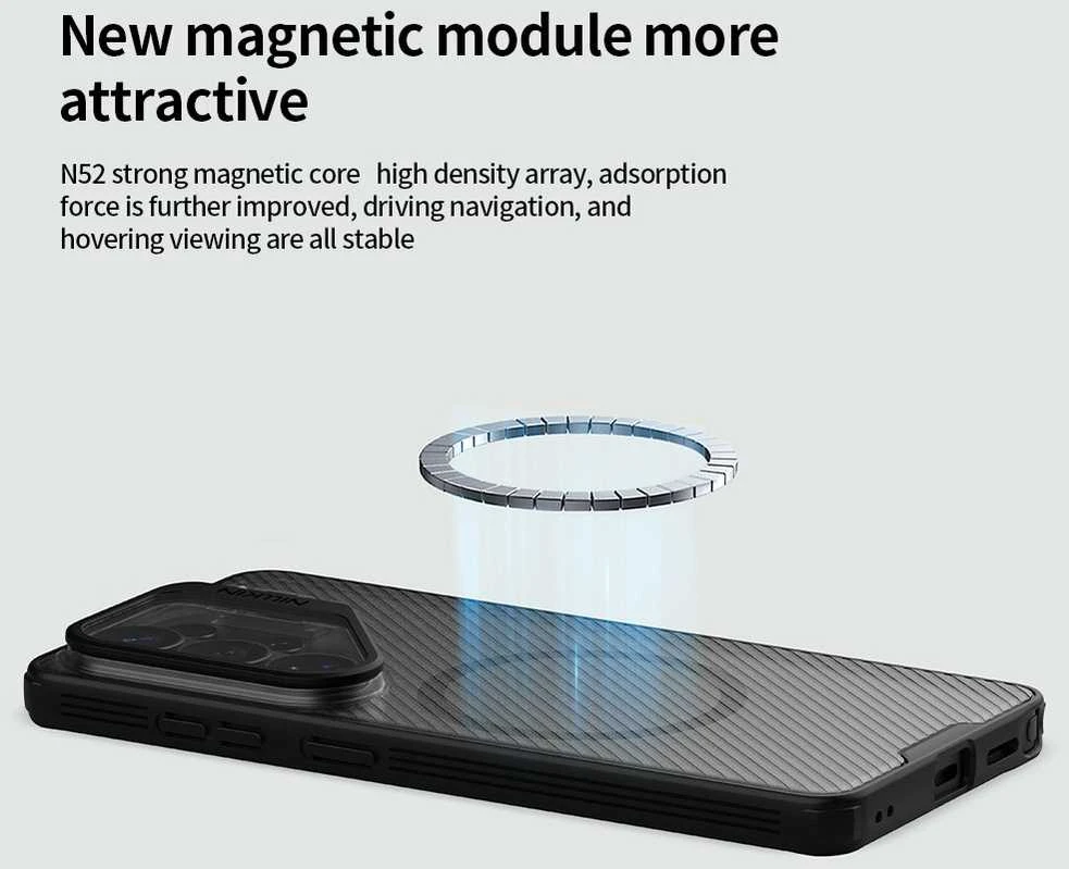 Nillkin CamShield Prop Magnetic dėklas telefonui Samsung Galaxy S26 Ultra Juodas