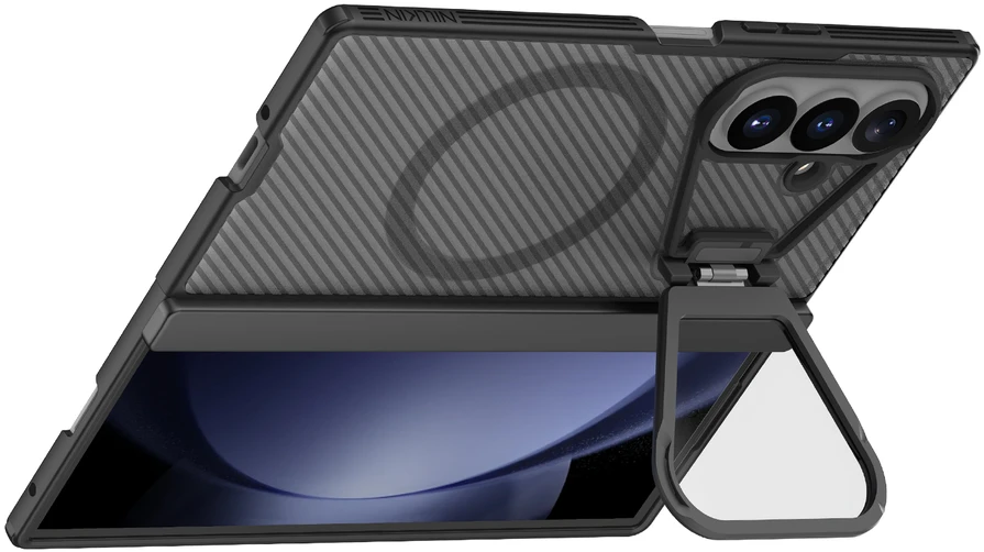Nillkin CamShield Prop Magnetic (skaidrus Lens) dėklas skirtas Samsung Galaxy Z Fold 8 Ultra skaidrus juodos spalvos