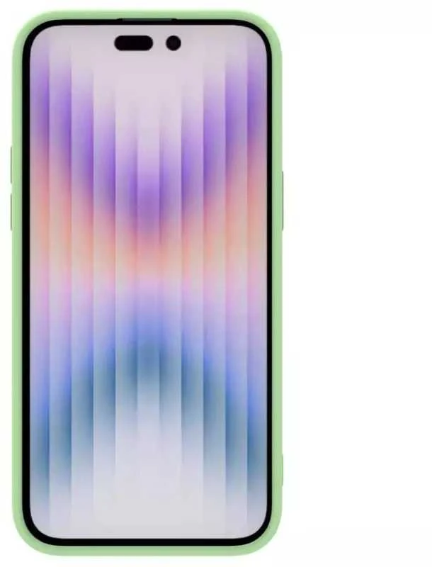 Dėklas Nillkin CamShield Silky Silicone Apple iPhone 15 Pro Max šviesiai žalias