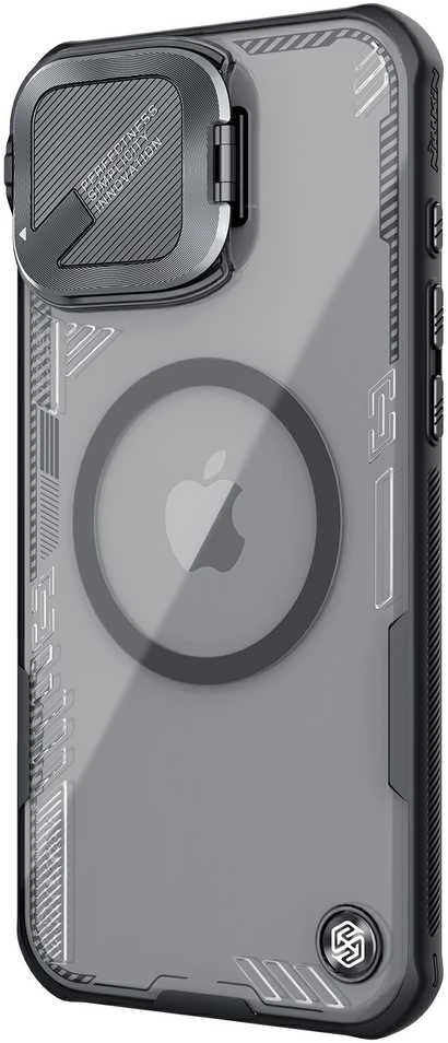 Nillkin Iceblade Prop Magnetic Apple Apple iPhone 16 dėklas telefonui juodos spalvos