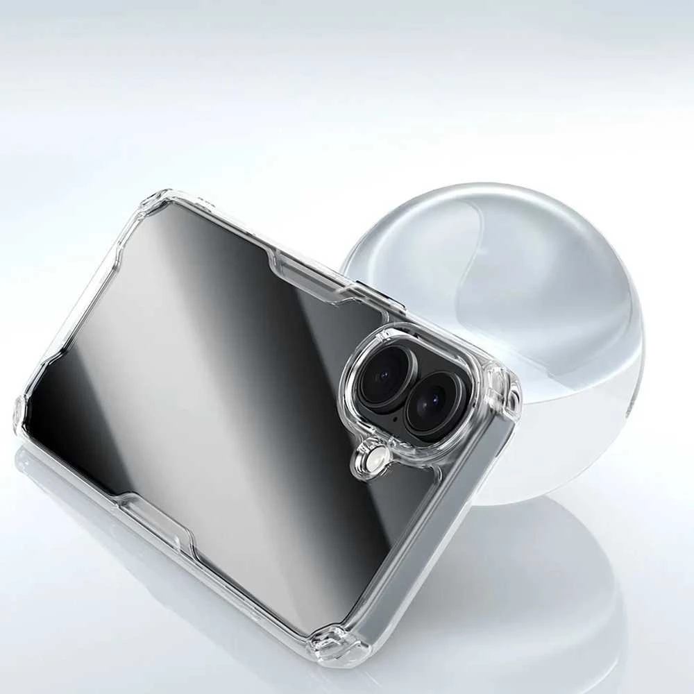 Nillkin Nature Pro iPhone 16 – dėklas telefonui skaidrus and dėklas telefonui baltos spalvos