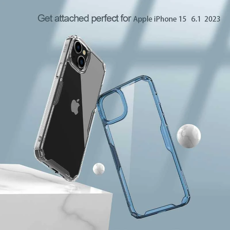 Dėklas Nillkin Nature TPU Pro Apple iPhone 15 Plus mėlynas