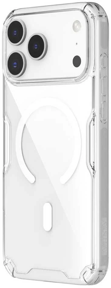 Nillkin Nature TPU Pro Magnetic dėklas suderinamas su MagSafe skirtas Apple iPhone 17 Pro Max – skaidrus