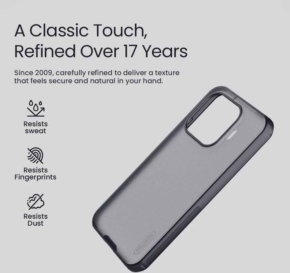 Nillkin Super Frosted PRO Back Dėklas Xiaomi 17T juodos spalvos
