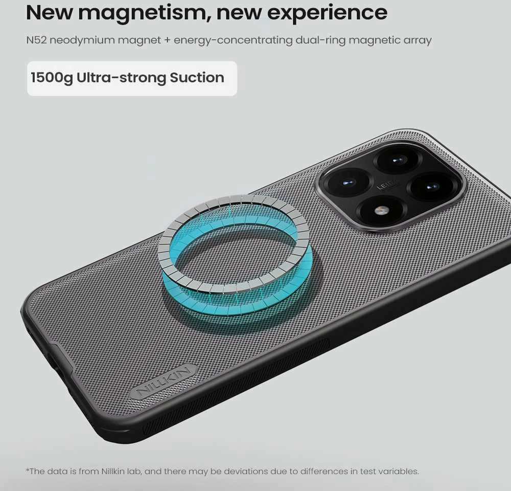 Nillkin Super Frosted PRO Magnetic Back dėklas skirtas Xiaomi 15T Transparent juodos spalvos