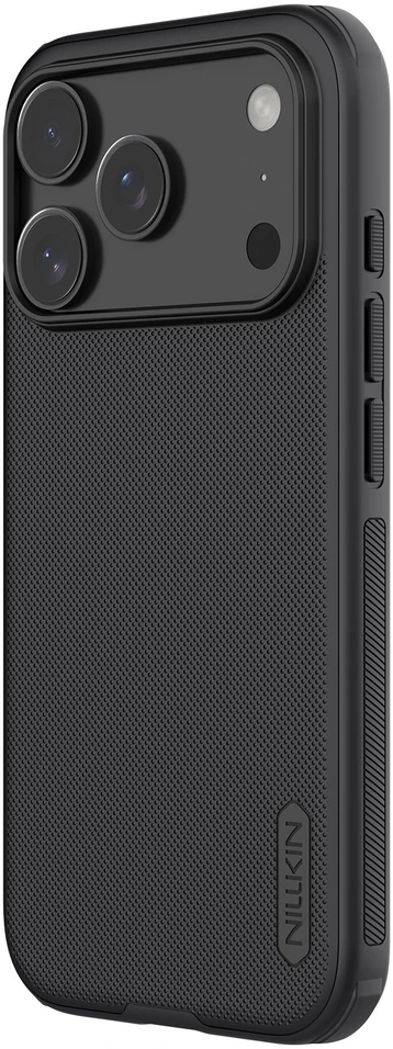 Nillkin Super Frosted PRO Magnetic nugarėlės dėklas iPhone 17 Pro Max/18 Pro Max juodos spalvos