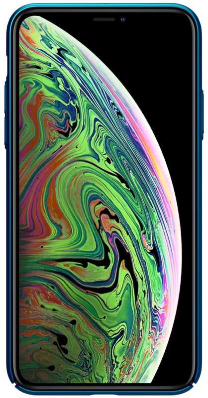 Nillkin Super Frosted Shield - dėklas skirtas Apple iPhone 11 Pro Max su wycięciem na logo Peacock Mėlyna