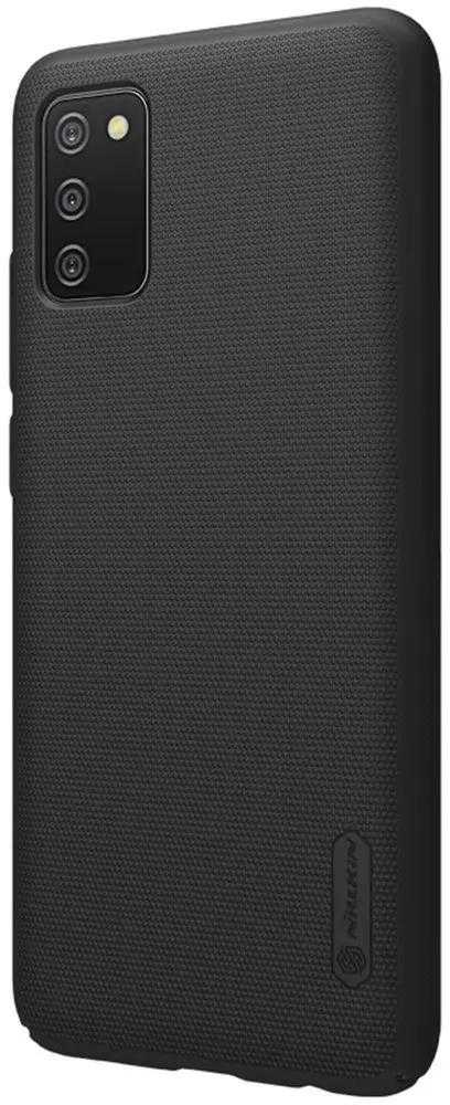 Dėklas Nillkin Super Frosted Shield reinskirtasced case cover skirtas Samsung Galaxy A02s EU juodos spalvos
