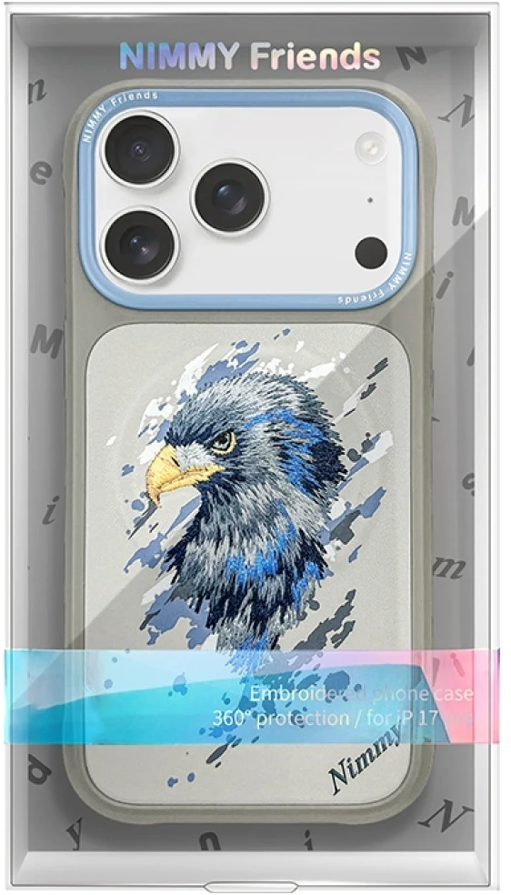 „Nimmy Eagle MagSafe“ dėklas, skirtas „iPhone 17 Pro“ – šviesiai pilkas