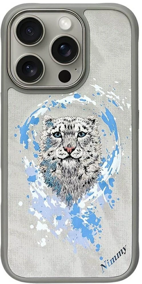 Nimmy Panther MagSafe dėklas Apple iPhone 16 Pro light pilkos spalvos