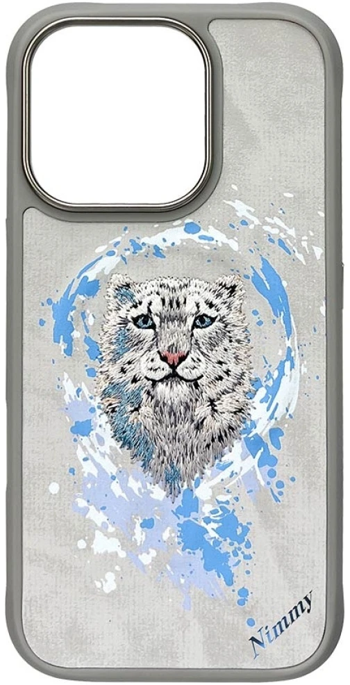 Nimmy Panther MagSafe dėklas Apple iPhone 16 Pro light pilkos spalvos
