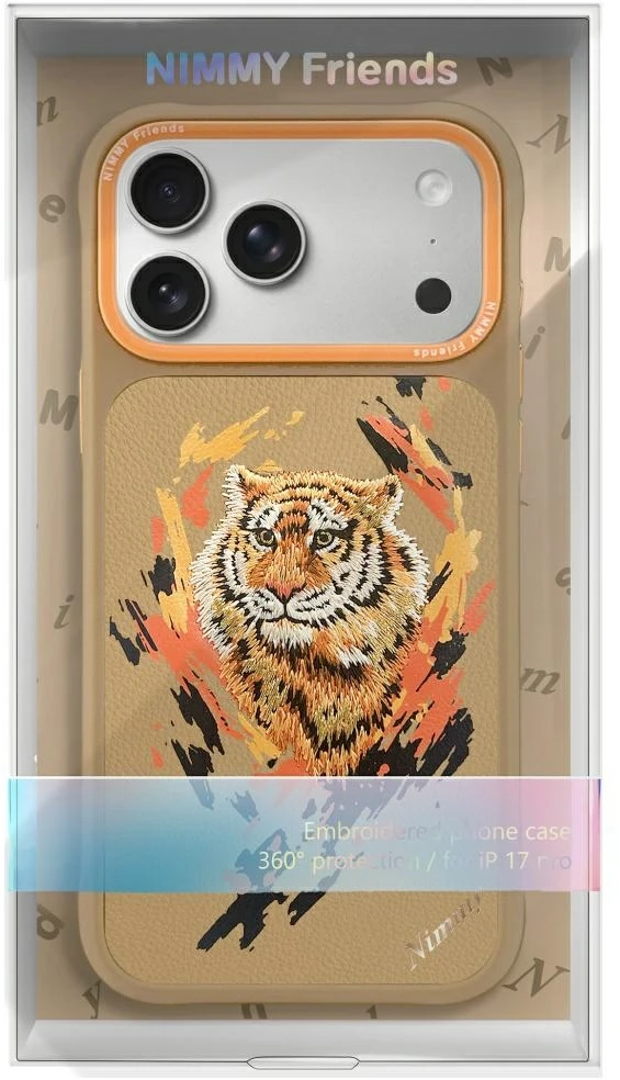 „Nimmy Tiger MagSafe“ dėklas, skirtas „iPhone 17 Pro“ – šviesiai rudas