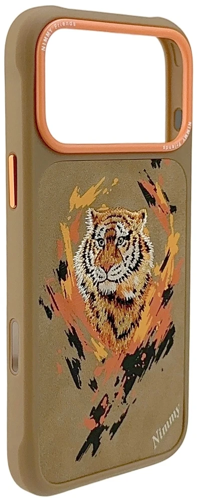 „Nimmy Tiger MagSafe“ dėklas, skirtas „iPhone 17 Pro“ – šviesiai rudas